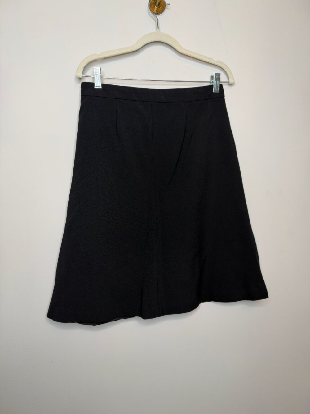 Banana Republic Black Wool-Blend A-line Skirt Women's 2 - Picture 3 of 4
